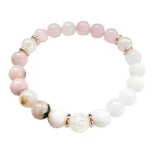 bracelet pierre de lune quartz rose